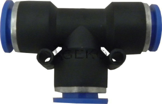 Pneumatická nástrčná spojka PU/PE typ T fi 8mm