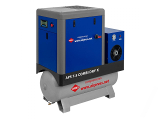 Skrutkový kompresorAPS 7,5 / 200 IVR Combi Dry X 10 bar 7,5hp 690 l /min 200l