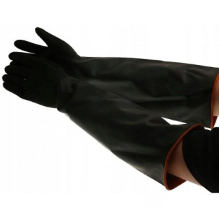 Ochranné gumové rukavice dlhé 36 cm pre umývací box