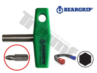 držiak bitov magnetický  T rukovät 3013/45 mm, potlačený Beargrip xxx  TRIUMF