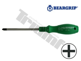 skrutkovač krížový séria 711-PH0x80 mm zelený+čierny oring, Beargrip xxx TRIUMF