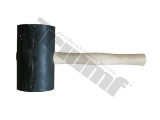 Kladivo gumené čierne, súdkovitý tvar Priemer100x170 mm, 2000g, maxi, drevená rukoväť TRIUMF