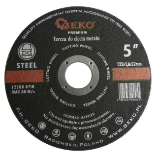 Rezný kotúč na kov GEKO PREMIUM 125x1.6 mm  