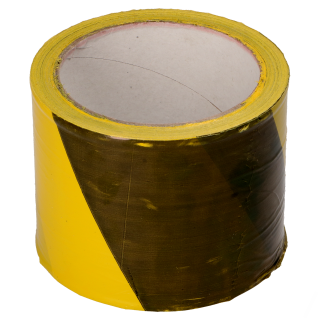 Výstražná páska žlto-čierna 80mm/100m