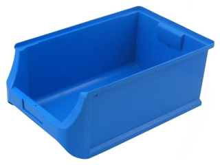 Skosená plastová prepravka- modrá 500x310x200mm
