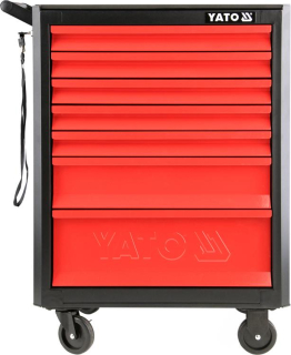 YATO Dielenský vozík 7 zásuviek červený