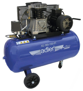 Adler olejový kompresor dvojvalcový AD 360-100-3T 100l 10 bar