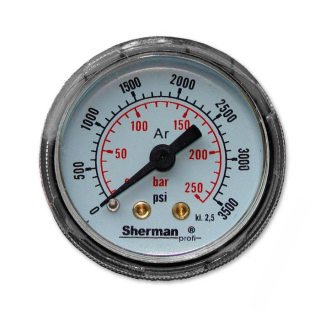 Manometer pre reduktor RBR-Ar/CO2 250 Bar 40mm