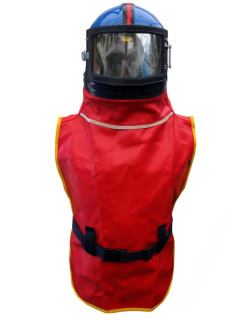 Ochranná helma RES-4 na pieskovanie pogumovaná
