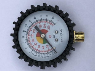 Manometer 1/4 ″ bočné pripojenie priemer 63 mm 0-16 Bar