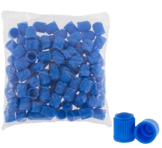 Plastové čiapočky modré na ventily 100 ks